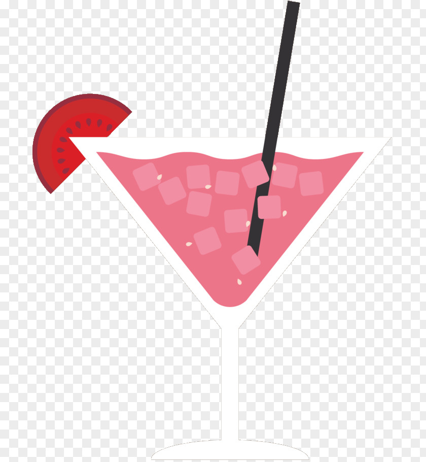 Pink Lady Wine Glass Cocktail Garnish Martini PNG