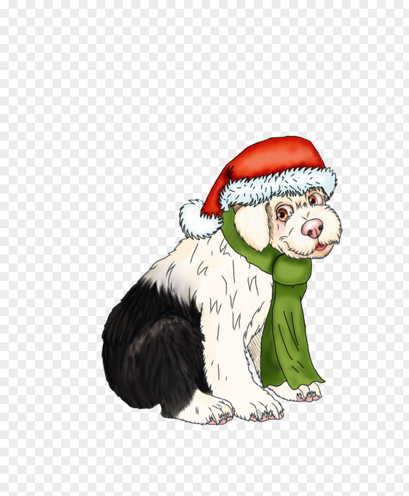 Puppy Santa Claus Dog Christmas Ornament PNG