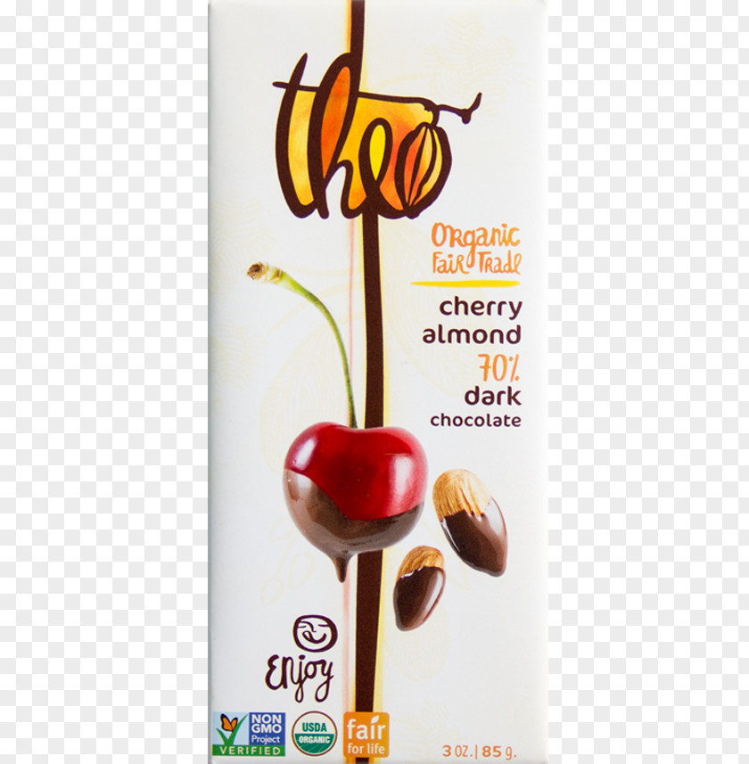 Cherry Chocolate Bar Organic Food Theo Cocoa Bean PNG