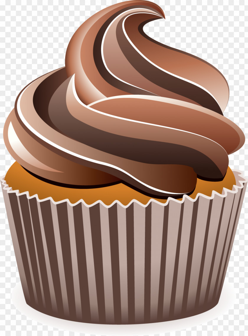 Chocolate Cake Cupcake Icing Clip Art PNG