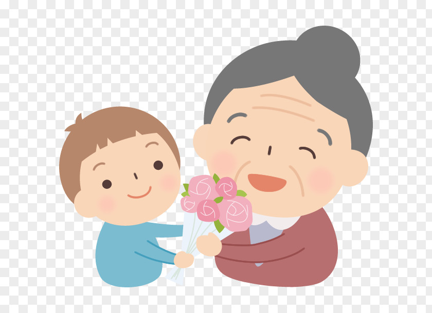 Grandmother Illustration Grandfather Grandchild Design PNG