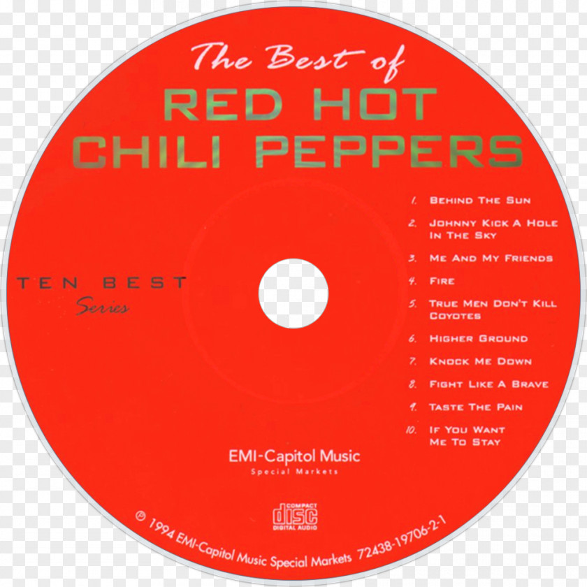 Red Hot Chilli Peppers Compact Disc The Best Of Chili Great Sabatini PNG