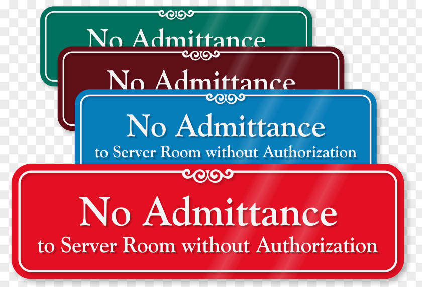 Server Room Computer Servers Label Signage PNG
