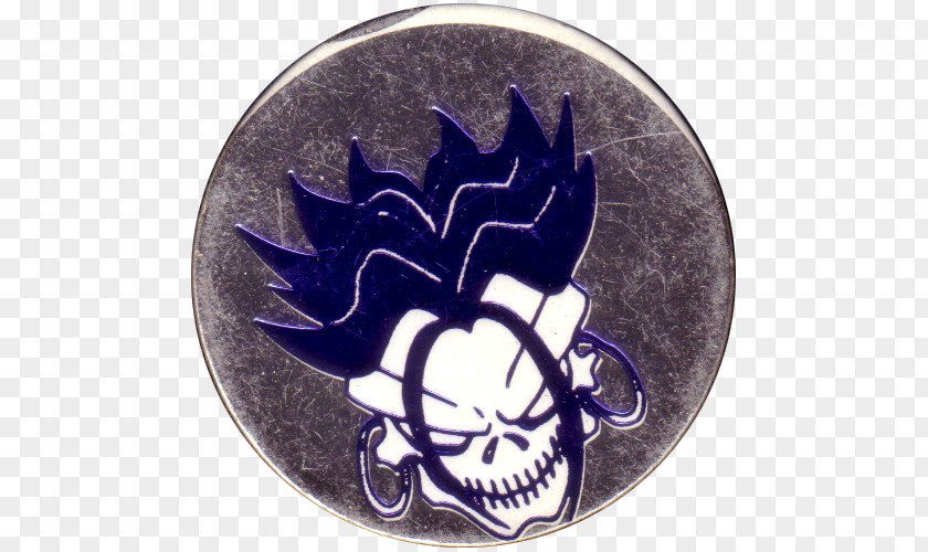 Skull Cobalt Blue Emblem Badge Earring PNG