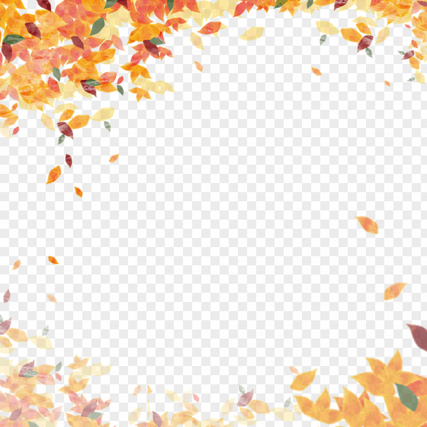 Autumn Poster Frame Leaf Color Clip Art PNG
