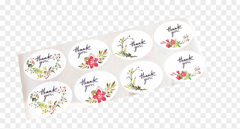 Fresh Floral Seal Paper Sticker Label Box Adhesive PNG