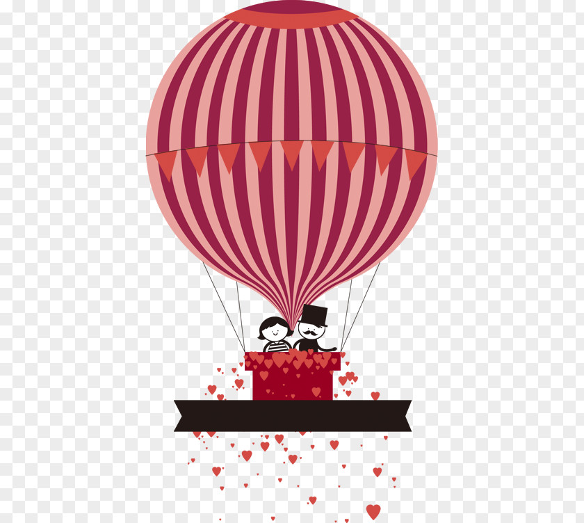 Romantic Hot Air Balloon PNG