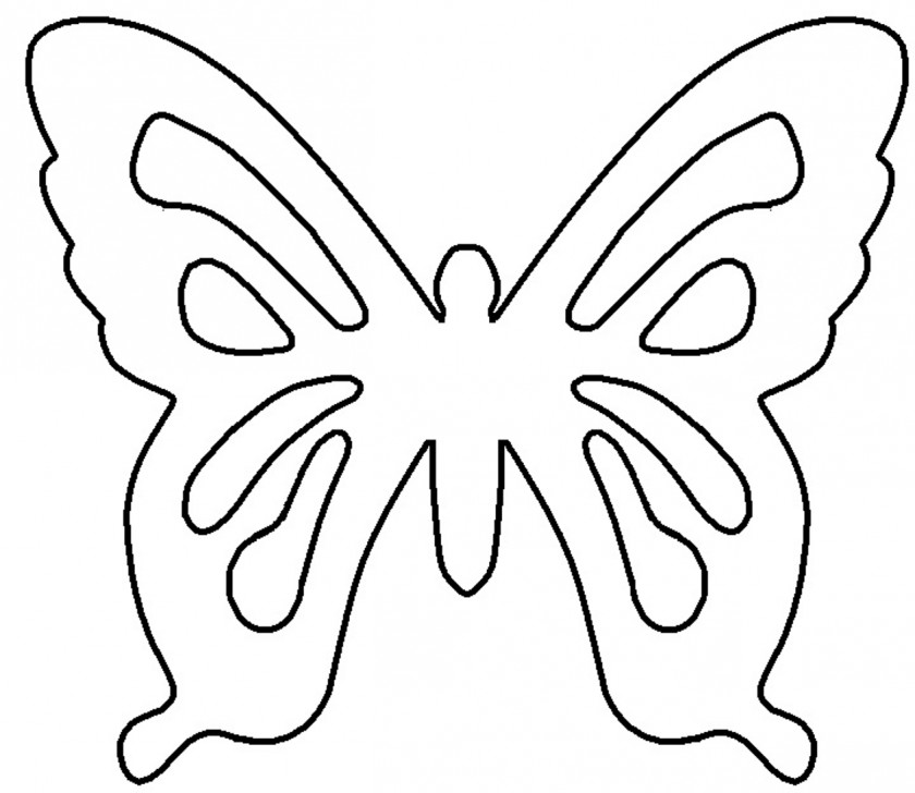 Diy Cliparts Butterfly Paper Template Pattern PNG
