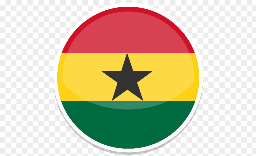 Ghana Circle Symbol Yellow Font PNG