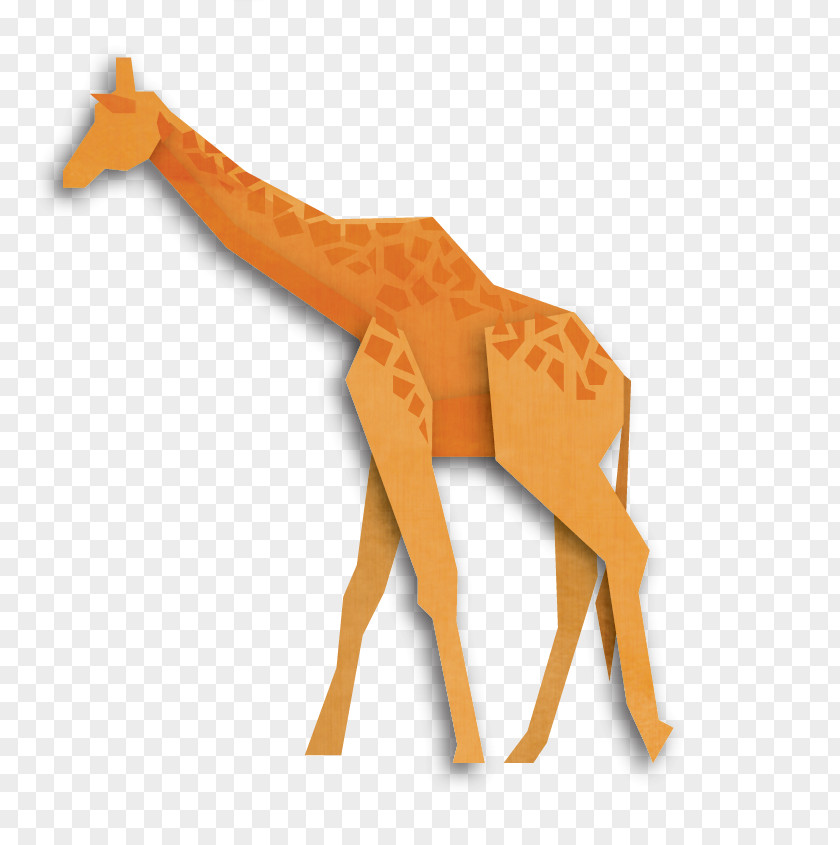 Giraffe Origami Northern Animal Illustration PNG