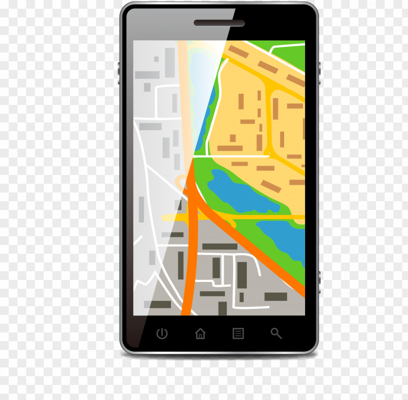 Vector Maps For Mobile Smartphone Feature Phone Map Navigation PNG