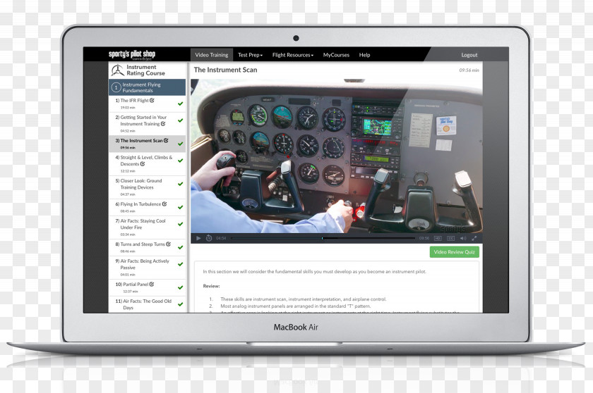 Online Training Flight Instrument Rating Aviation Sporty's Pilot Shop PNG