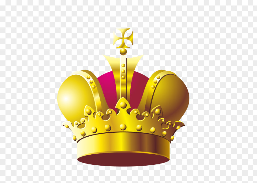 Three-dimensional Vector Golden Crown Download PNG