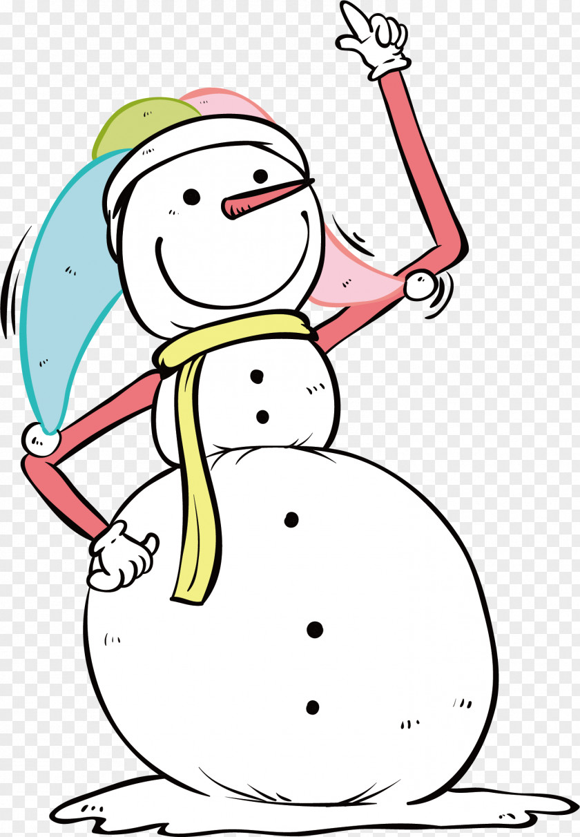 Vector Cute Little Snowman Euclidean PNG