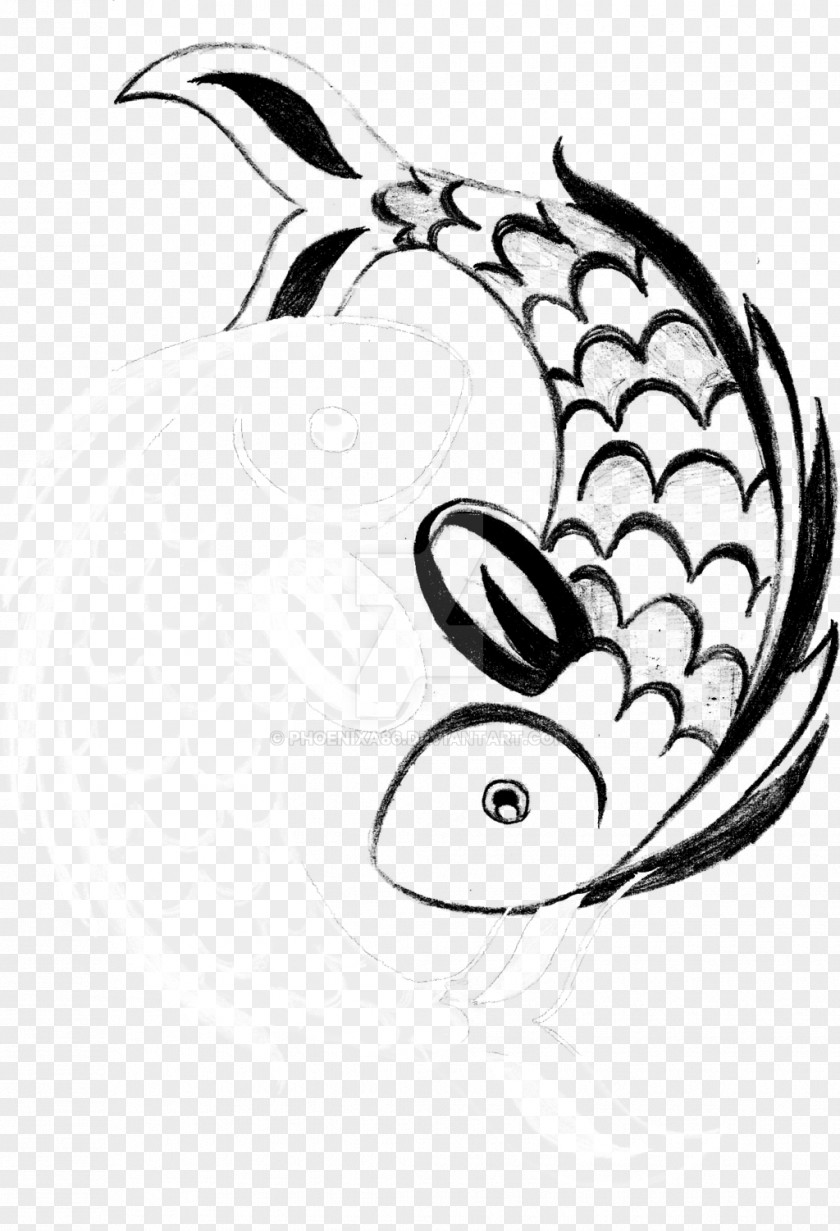 Beta Fish Tattoo Vertebrate Line Art Cartoon Clip PNG