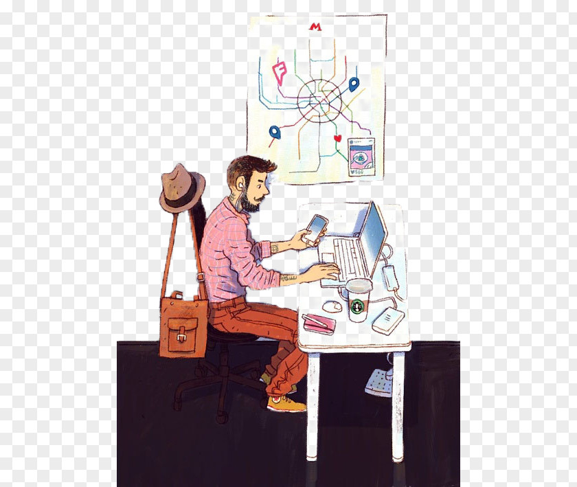Computer Office Illustrator Graphic Design Art Illustration PNG