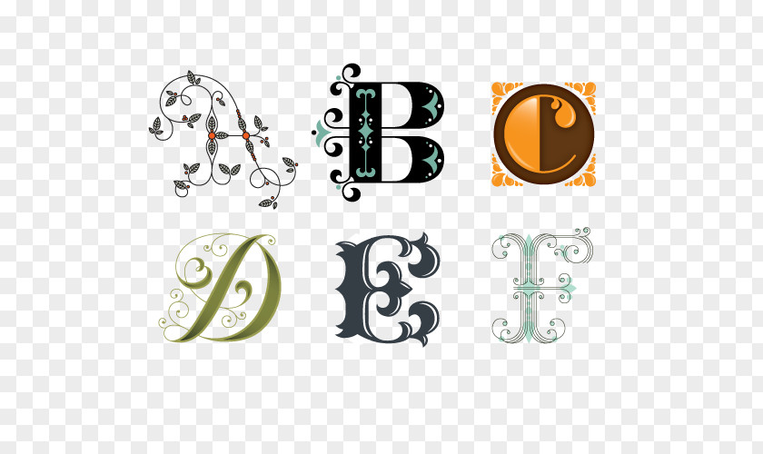 Design Alphabet Typography Lettering PNG