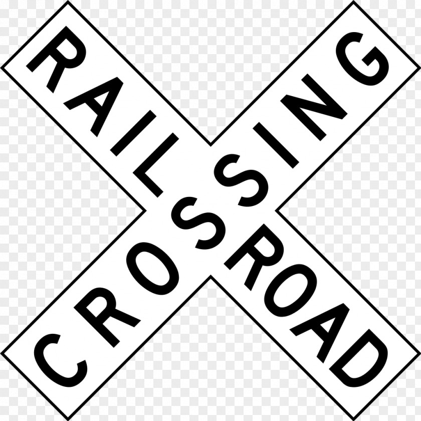Railroad Tracks Rail Transport Train Level Crossing Crossbuck Road PNG