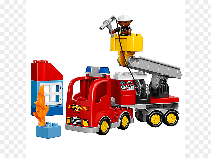 Toy LEGO 10592 DUPLO Fire Truck Amazon.com Firefighter PNG