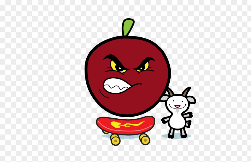 Apple Character Cartoon Fiction Clip Art PNG