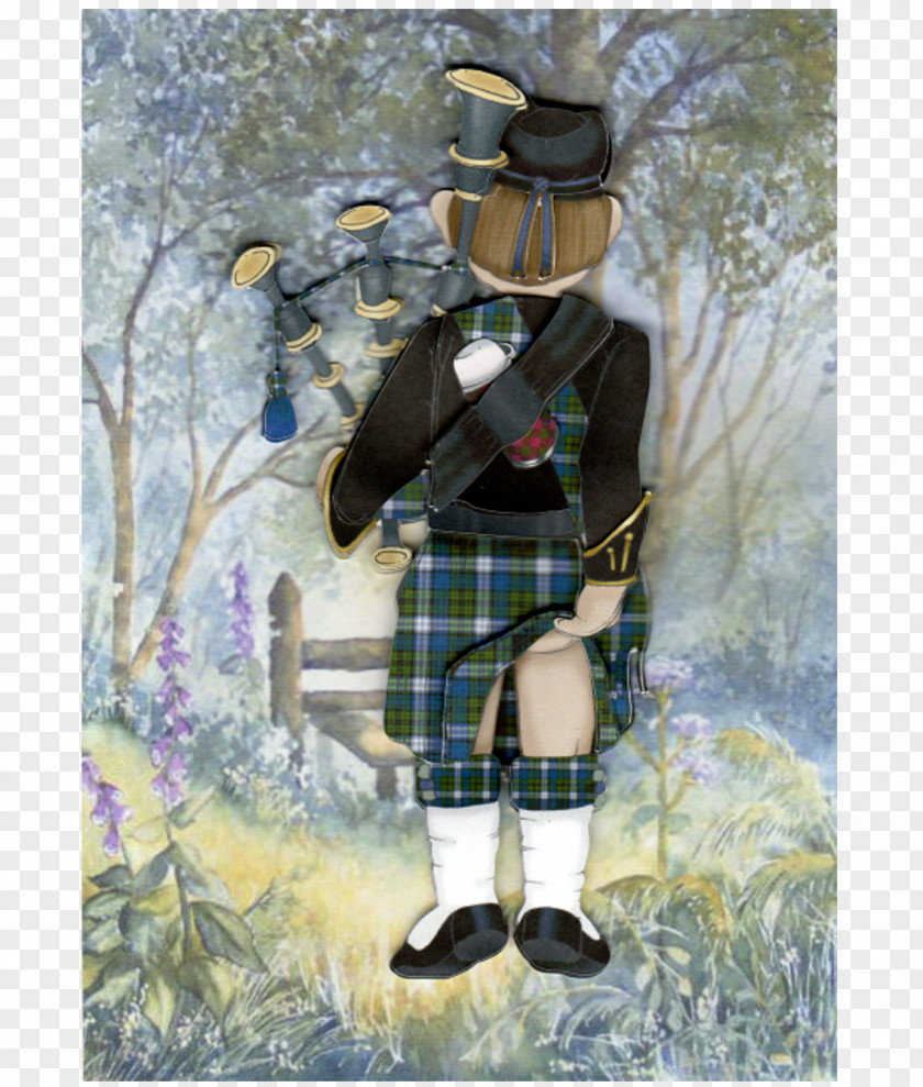 Bagpiper Greeting & Note Cards Killiecards Christmas Craft Birthday PNG