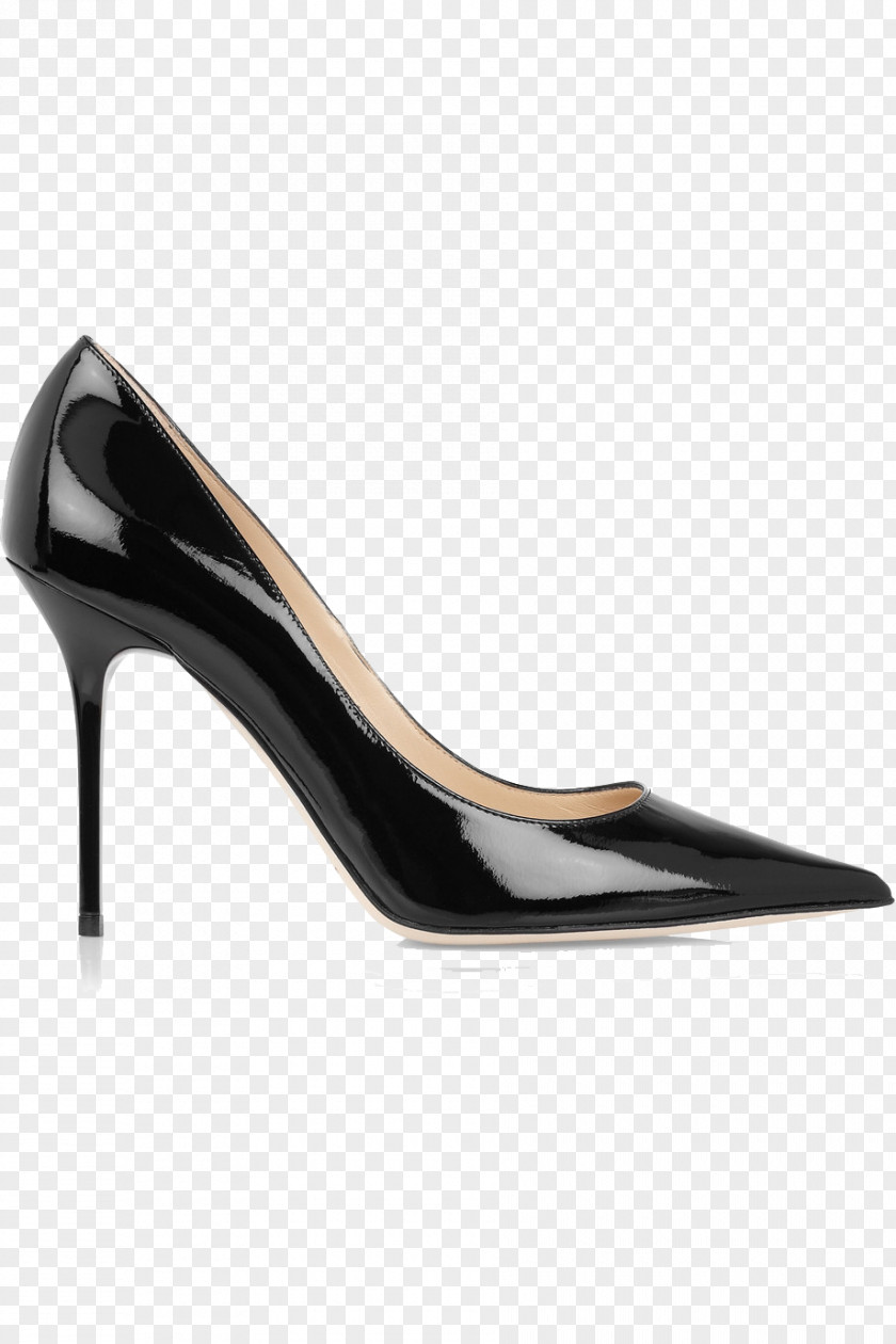 Choo Black Glossy Thin Heels Patent Leather Court Shoe High-heeled Footwear Jimmy PLC PNG