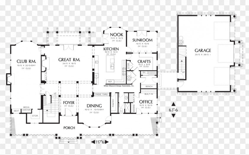 House Plan Floor Ranch-style PNG