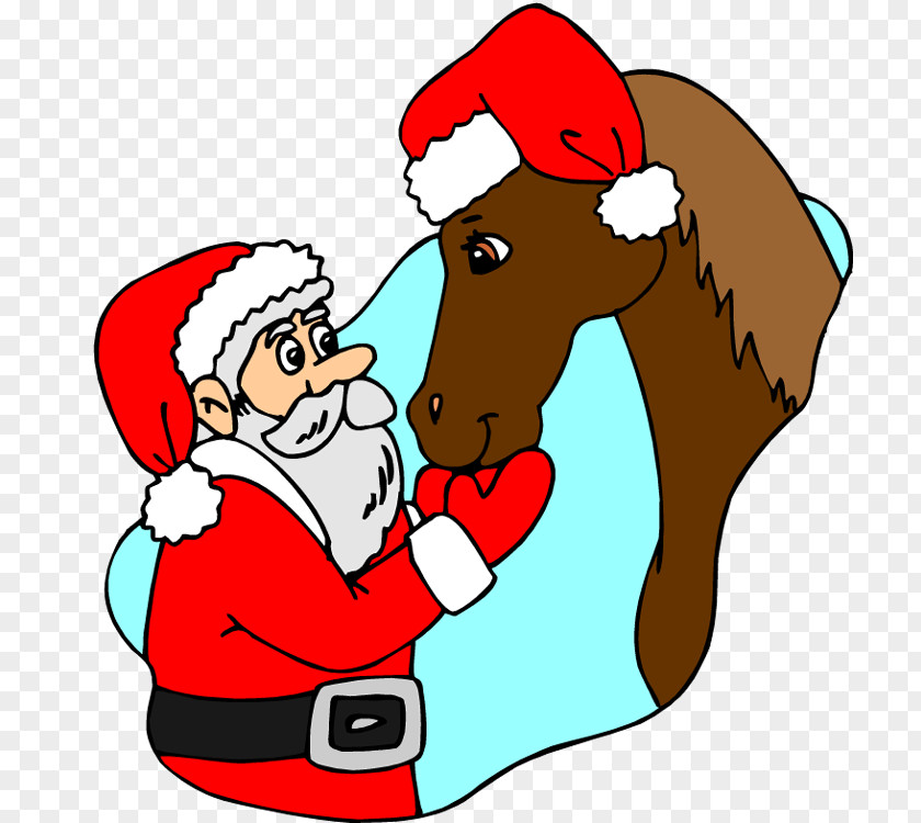 Christmas Cat Clipart Horse Santa Claus Pony Clip Art PNG
