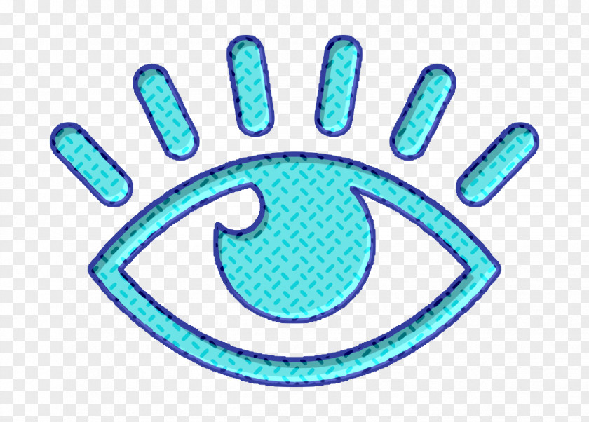 Eye Icon With Eyelash Gestures PNG