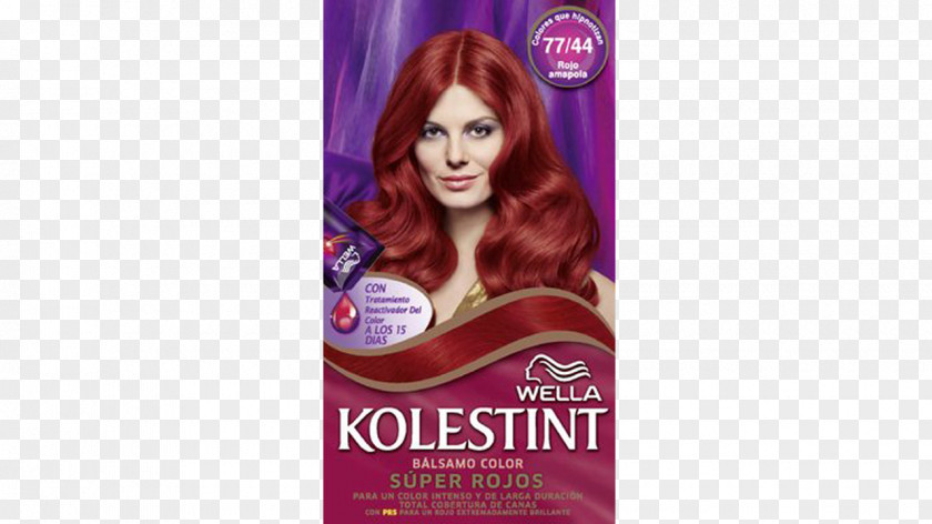 Hair Wella Dye Red Color PNG