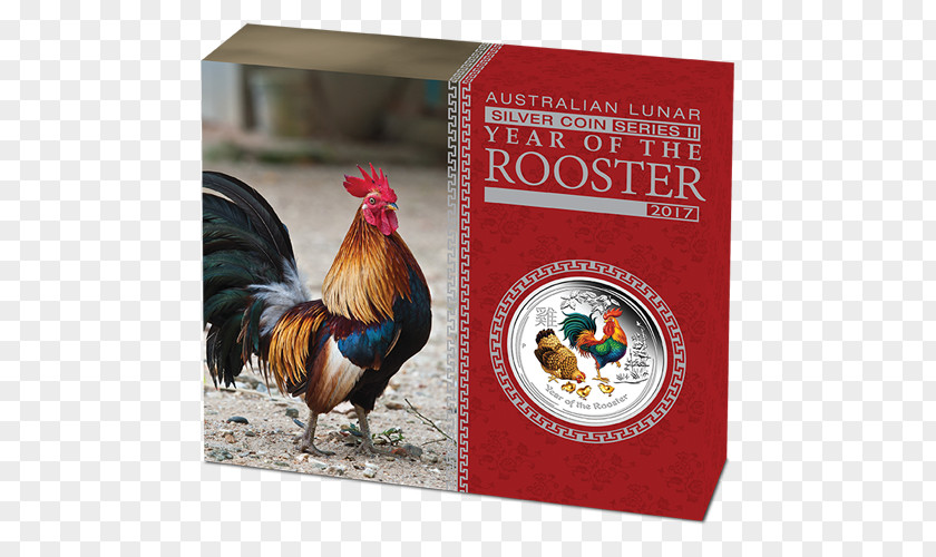 Year Of The Rooster Australia Lunar Series Silver Coin PNG