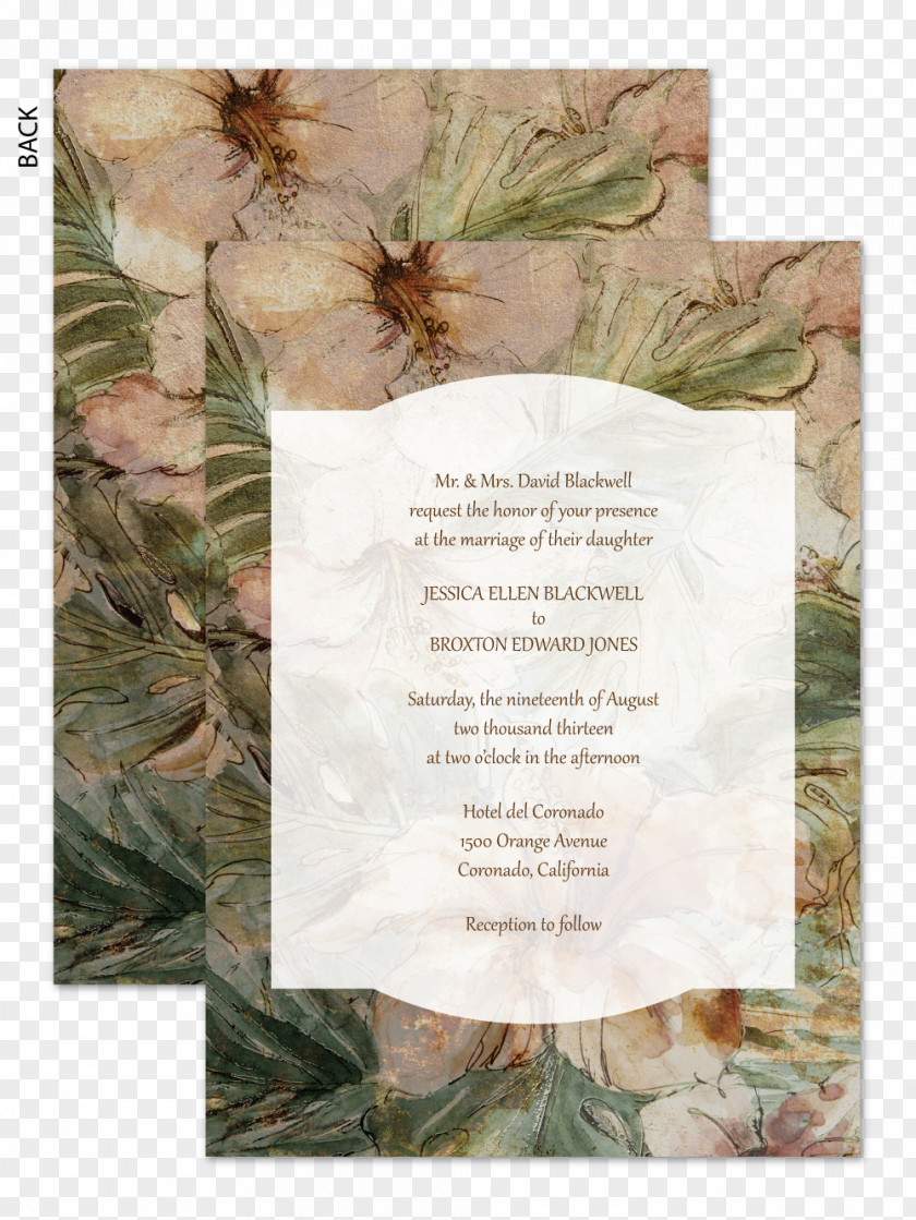 2018 Wedding Card Watercolor Invitation Flower Petal Tree PNG