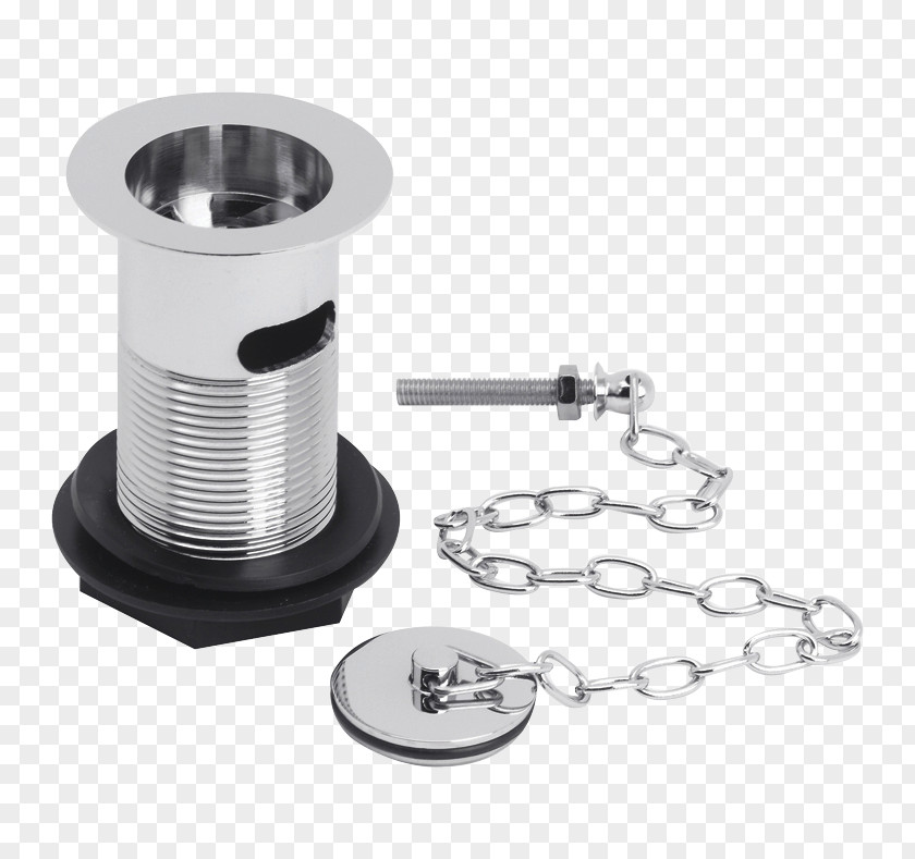 Brass Ball Chain Sink Plug Waste Bathroom PNG