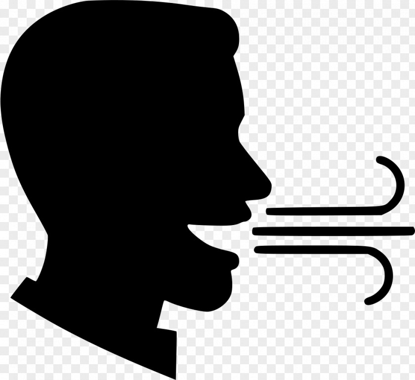 Breathing Fitness Centre Human Behavior White Silhouette Nose PNG