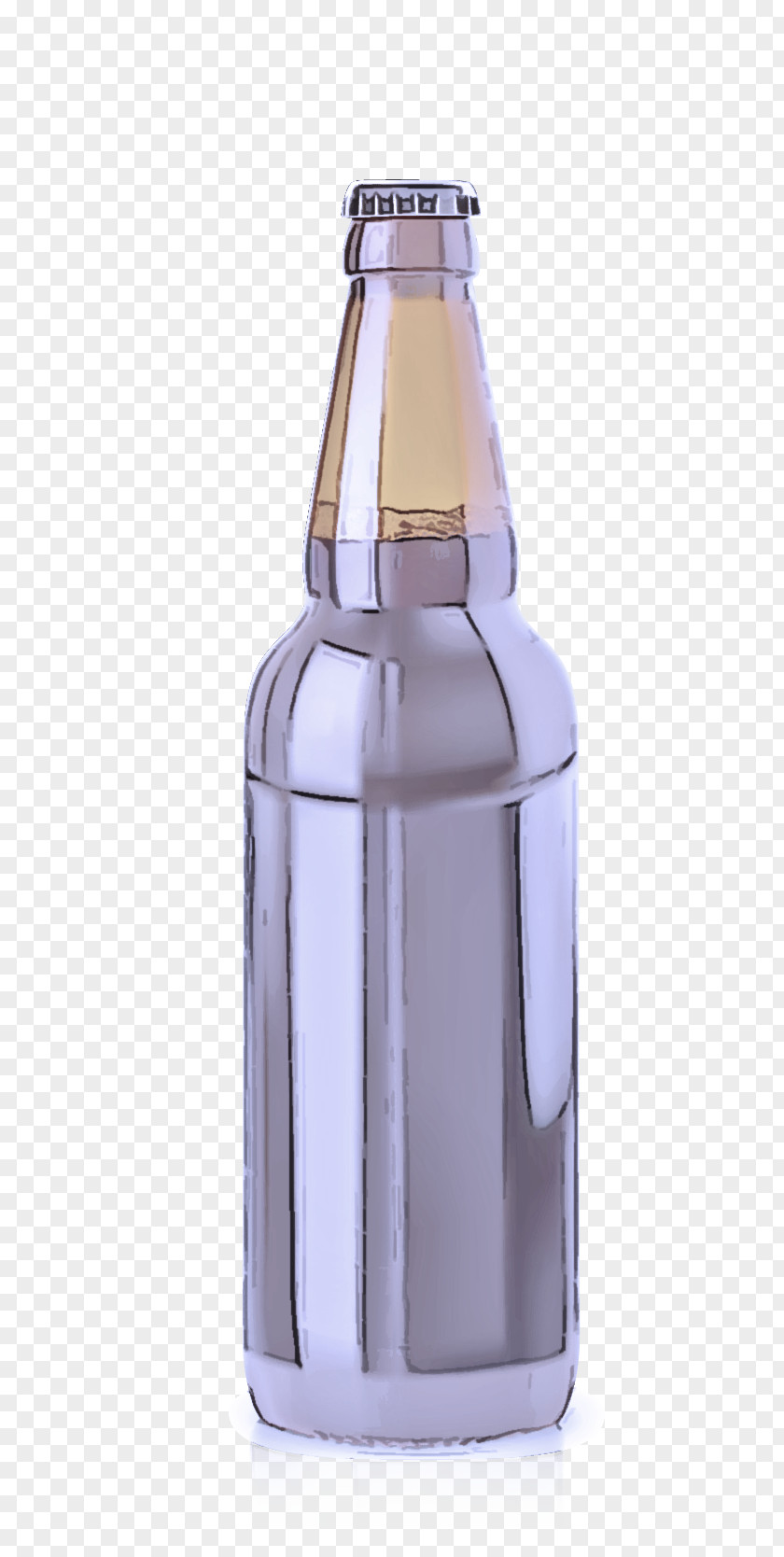 Glass Bottle Beer Purple PNG