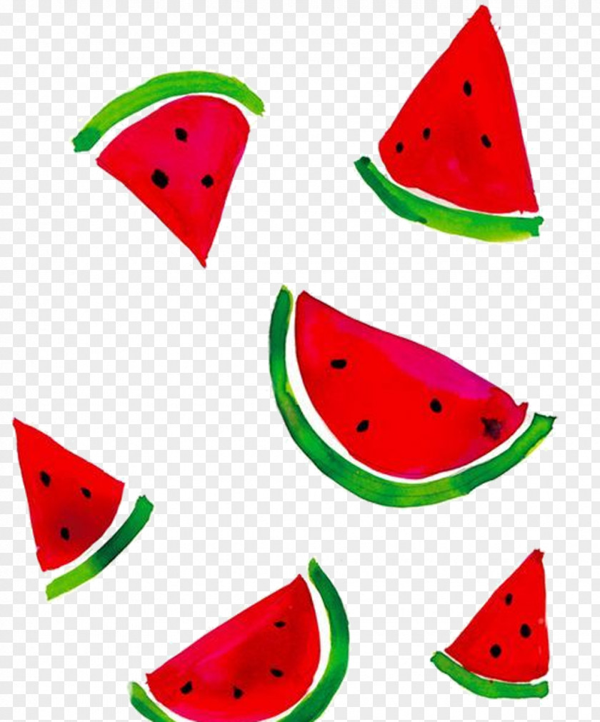 Hand-painted Watermelon Drawing Painting Illustration PNG