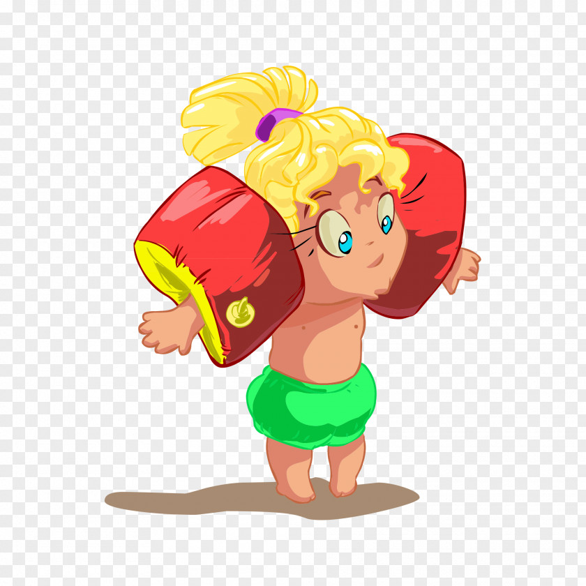 Illustrator Of Children Beach Cartoon Child Clip Art PNG