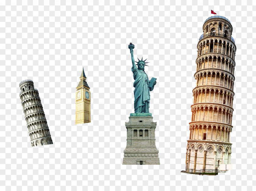 Leaning Tower Of Pisa Statue Liberty Clip Art PNG