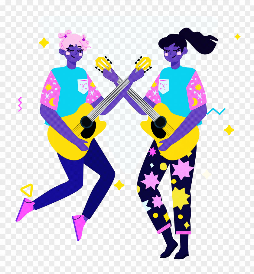 Music Guitar Party Time PNG