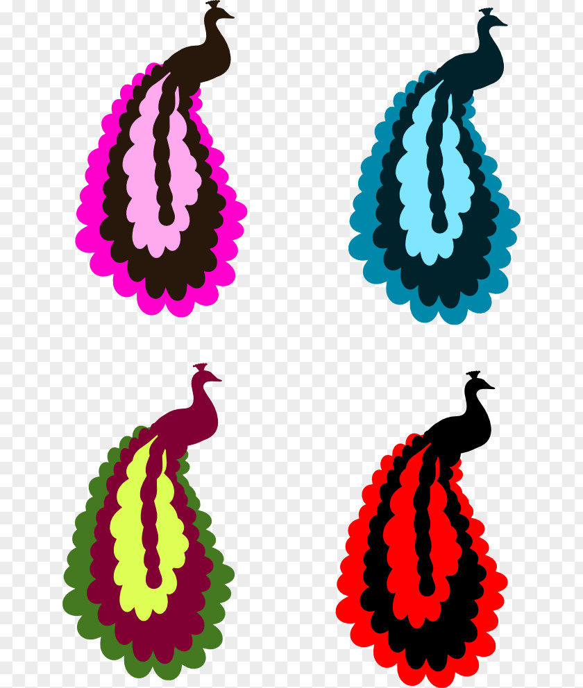 Peacock Line Point Clip Art PNG