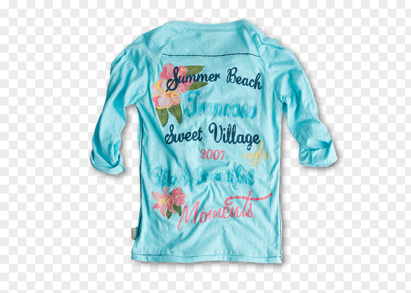 T-shirt Sleeve Turquoise Font PNG