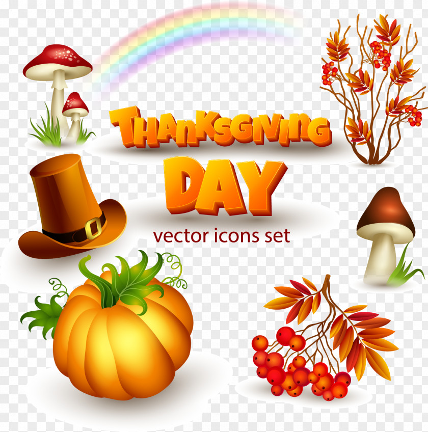 Thanksgiving Cartoon Vector Elements Day Icon PNG