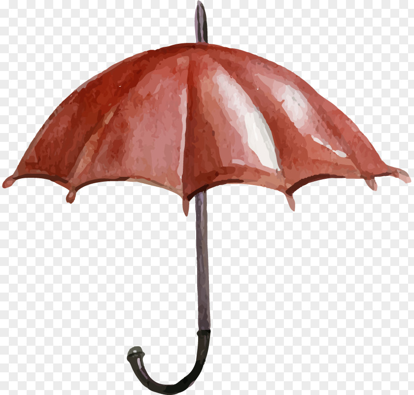 Vector Hand-painted Red Umbrella Paper Purple PNG