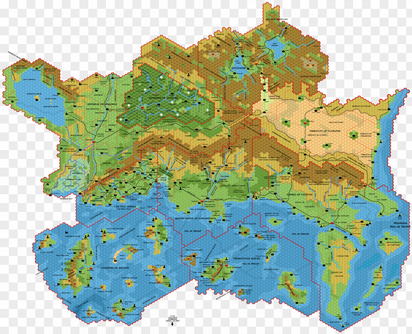 Broken Rock Dungeons & Dragons Mystara Fantasy Map World PNG