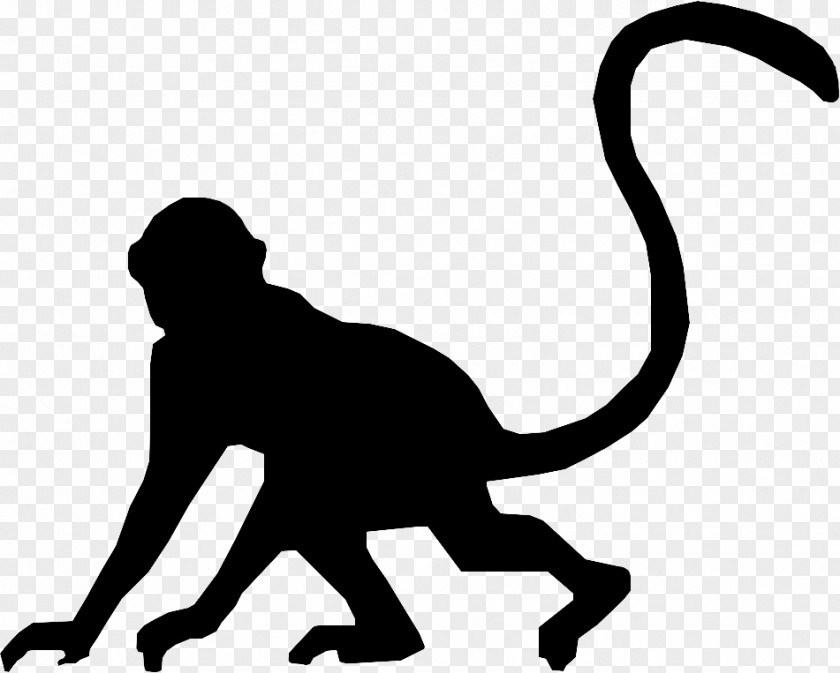 Monkey Silhouette Cat Clip Art PNG