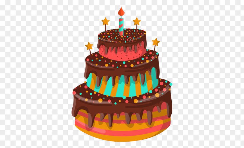 Multi-layer Birthday Cake Tart PNG