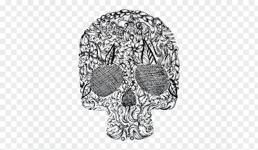 Skull Tattoo Drawing Halloween PNG