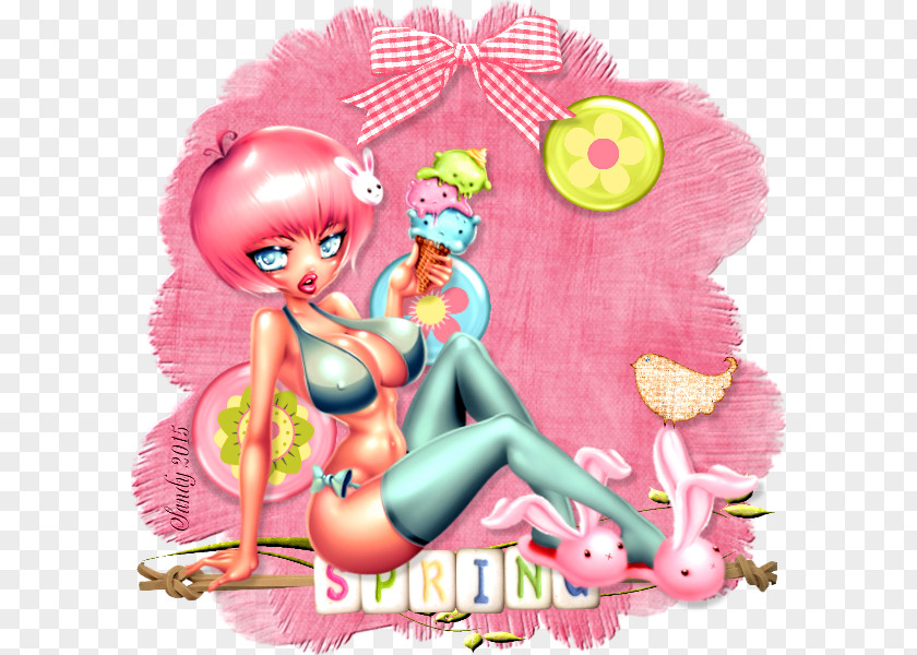 Sonar Pink M Cartoon Character Doll PNG