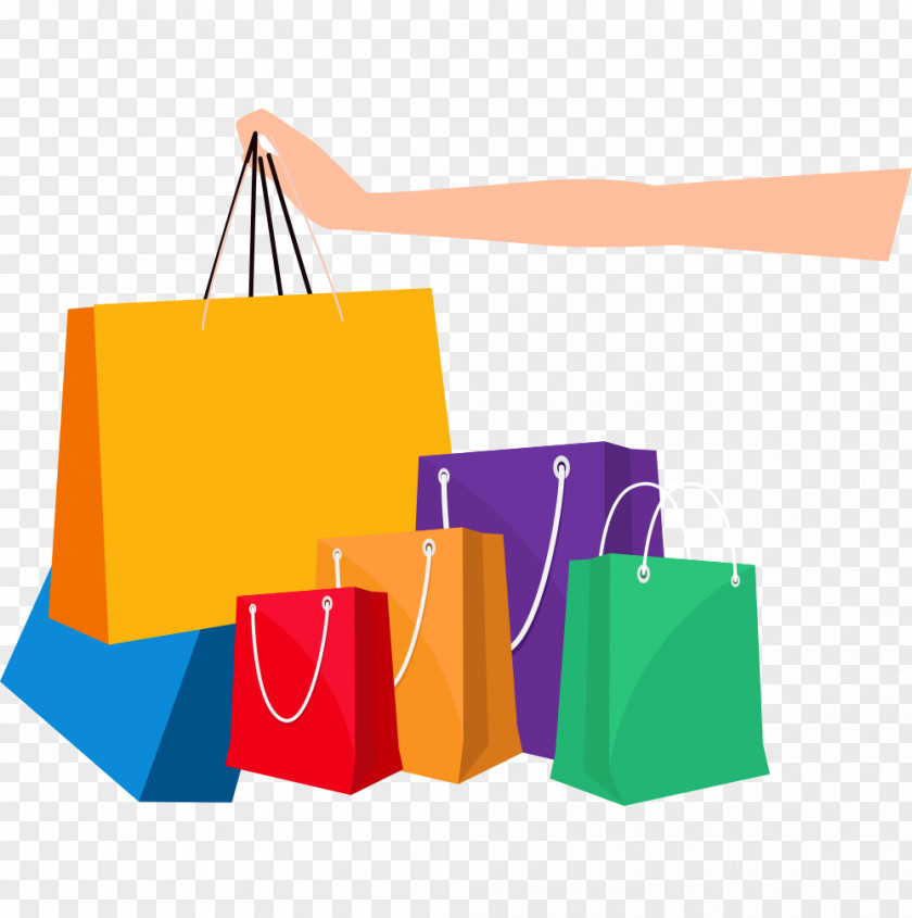 Vector Cartoon Shopping Bags Online Bag PNG