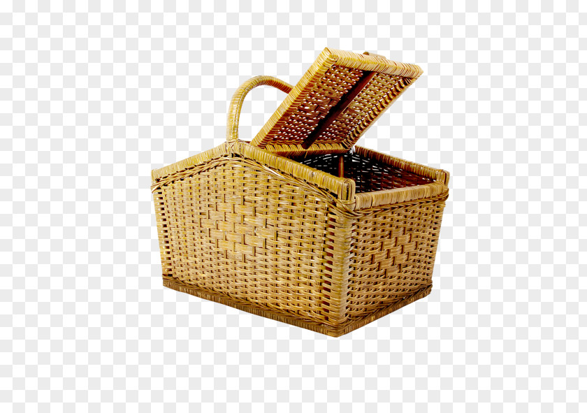Bamboo Basket Picnic Weaving PNG